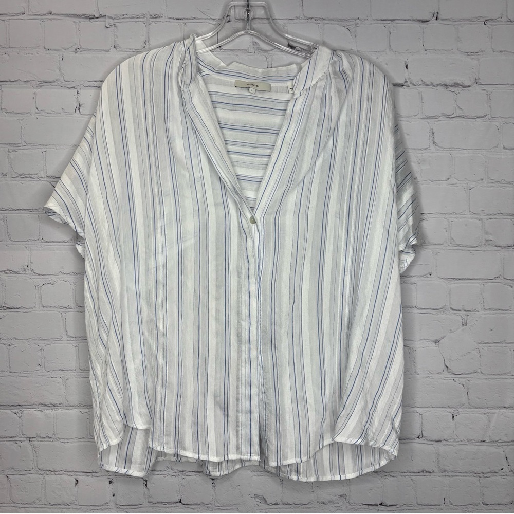 Vince striped button-down shirt